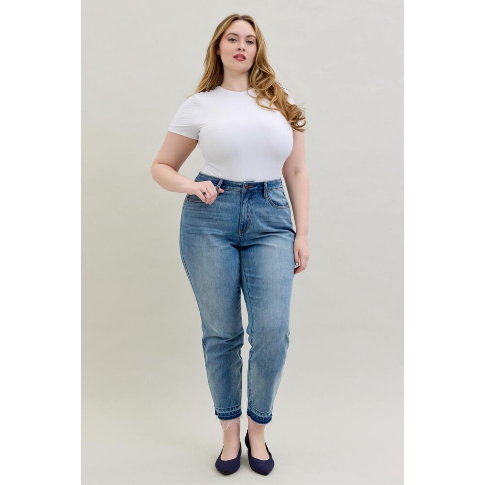 Classic High-Rise Straight Leg Jeans - Light Blue - Picture 8 of 13